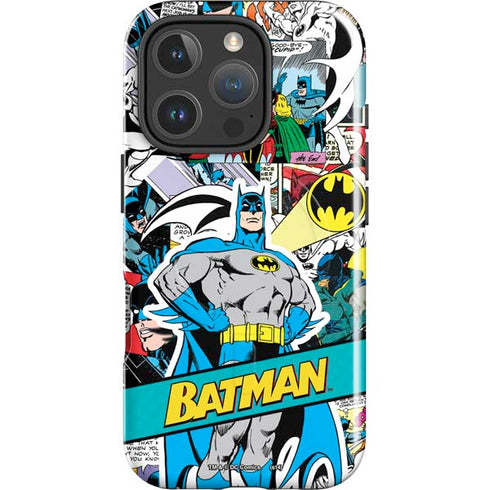 DC Comics Batman Vintage Pose Collage Art iPhone 16 Pro Max Magsafe Impact Case